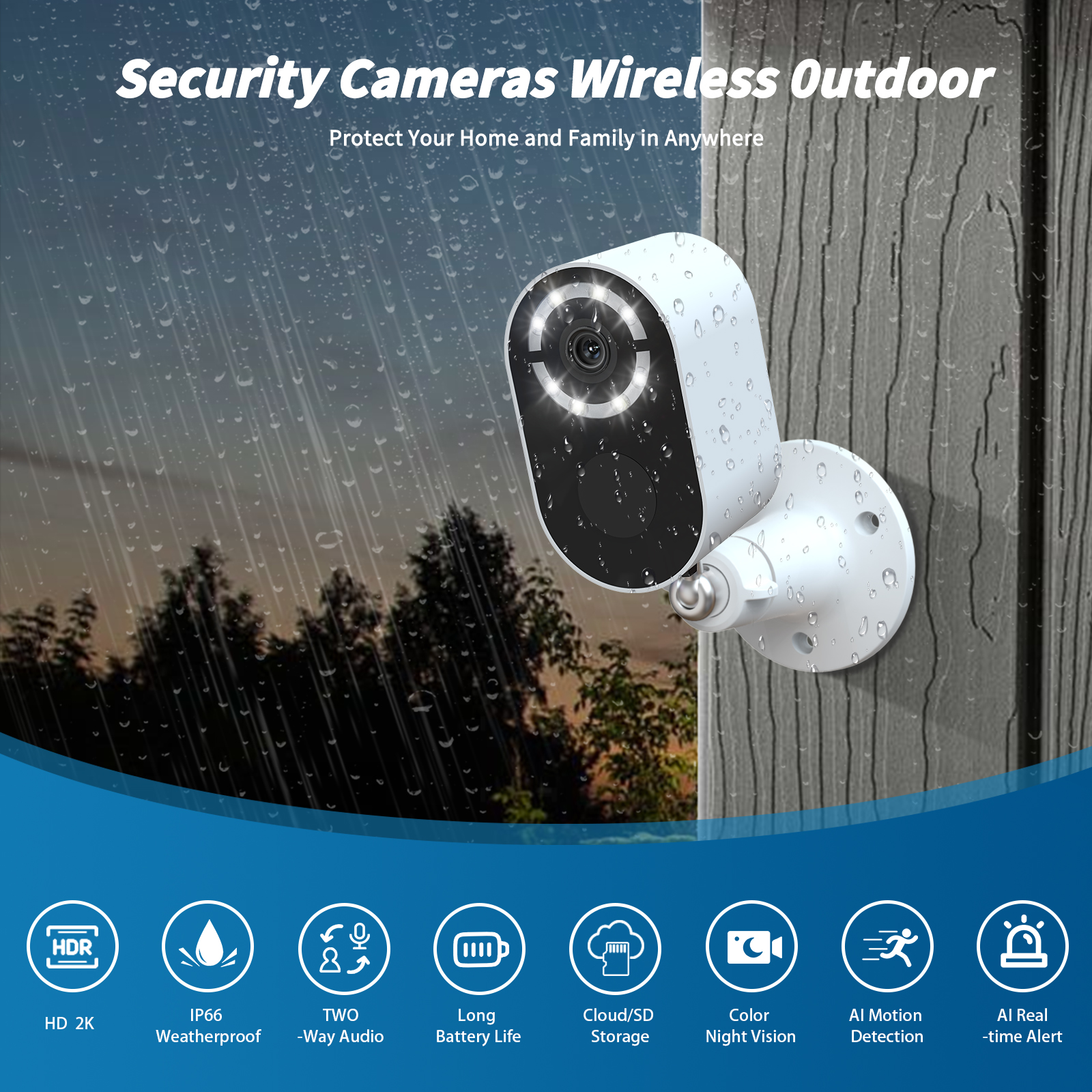 Solar Battery Security Camera Wireless Wifi CCTV Solar Powered Camera Surveill Camera Outdoor photo 2