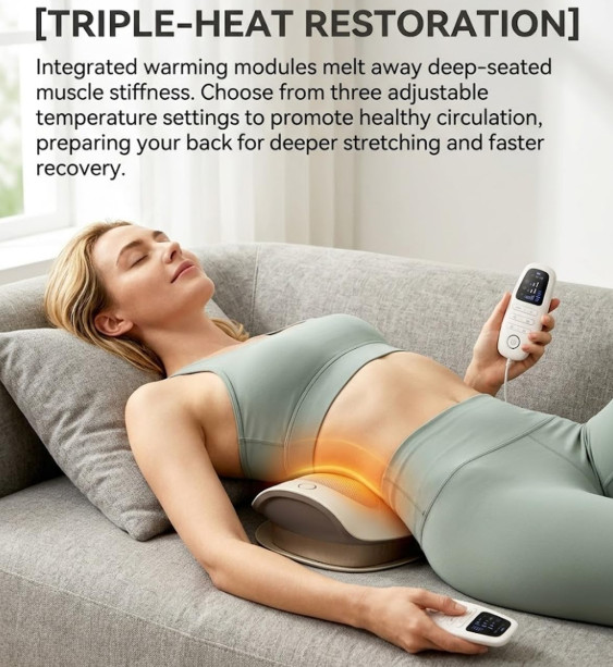 3 Heat Levels Vibration Massager Easy Relieves Lumbar Fatigue Multi-scene Safe photo 1