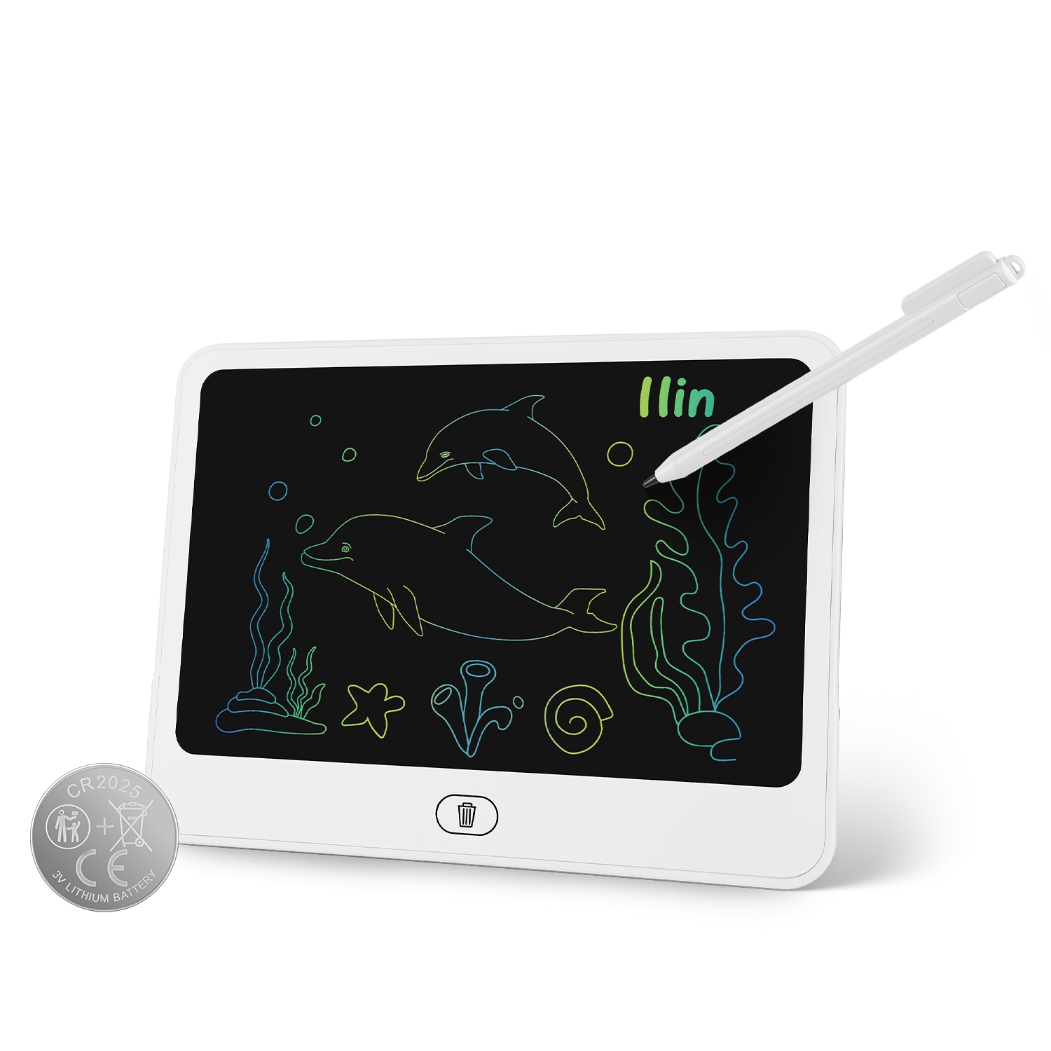 LCD Writing Tablet For Kids, Reusable Doodle Board With Stylus & Lock Function, One-Touch Erase Drawing Pad For Boys Girls Toddler Travel Learning Toys photo 7