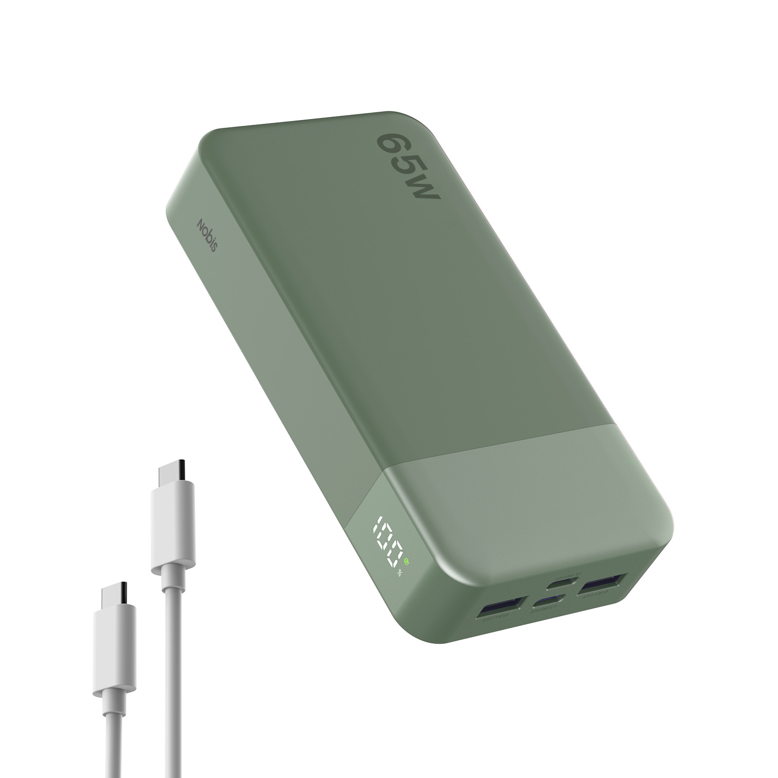 N Obis Portable Charger, 65W PD Fast Charging 20000mAh Type-C Small Compact Power Bank For Phone, Tablet, Laptop photo 3