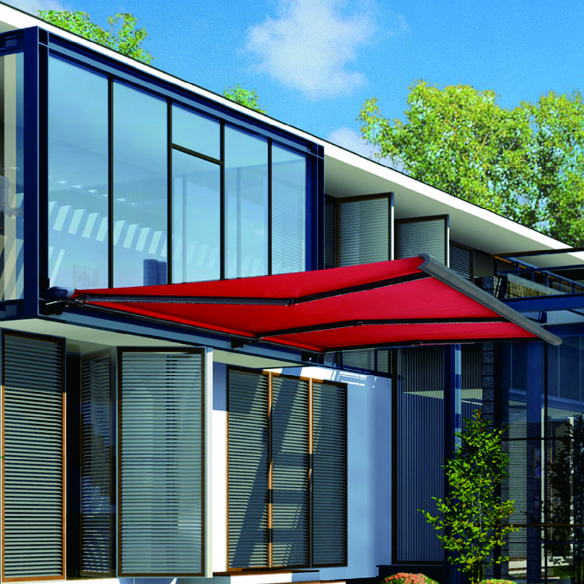 D8300 Full Box Retractable Awning 2-6m & 1.5-3m  Heavy Duty Motorized Patio Canopy With LED Light Remote  Smart Rain Wind Sensor photo 8