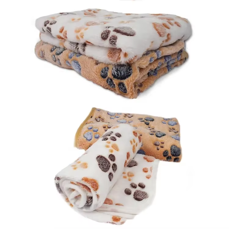 3 Pack Pet Blanket, Soft Plush Paw Print Dog Blanket Washable, Warm Fleece Cat Blanket For Large Medium Dogs, Sofa Couch Bed Cage Protector,23 X 16 In,30 X 20 In,41 X 31 In,47.2 X 39.3 In photo 7