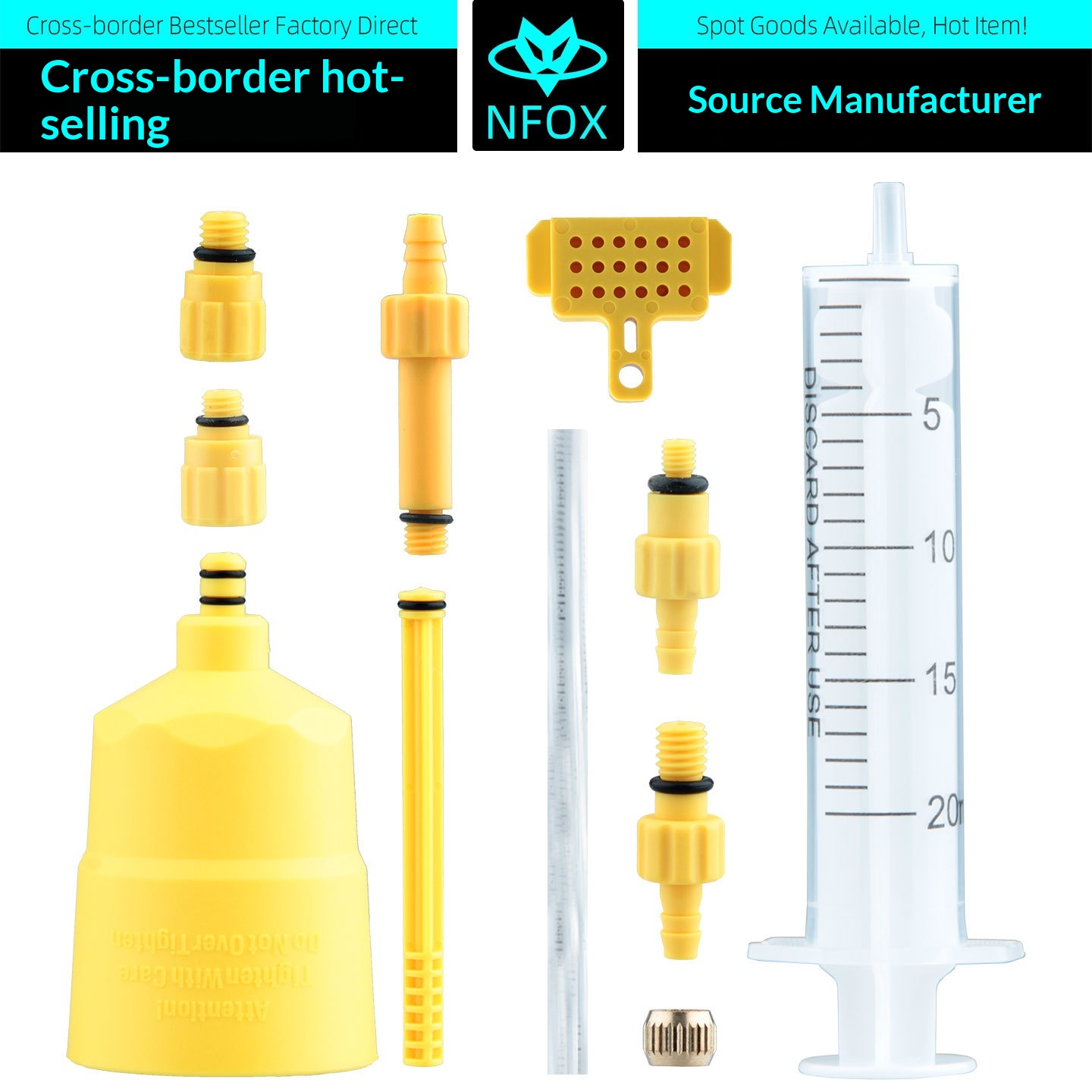Ezmtd Hydraulic Brake Oil Disc Tool Set Simple Bicycle Oil Filling And Replacement Funnel Exhaust Connector Hot Sale photo 1