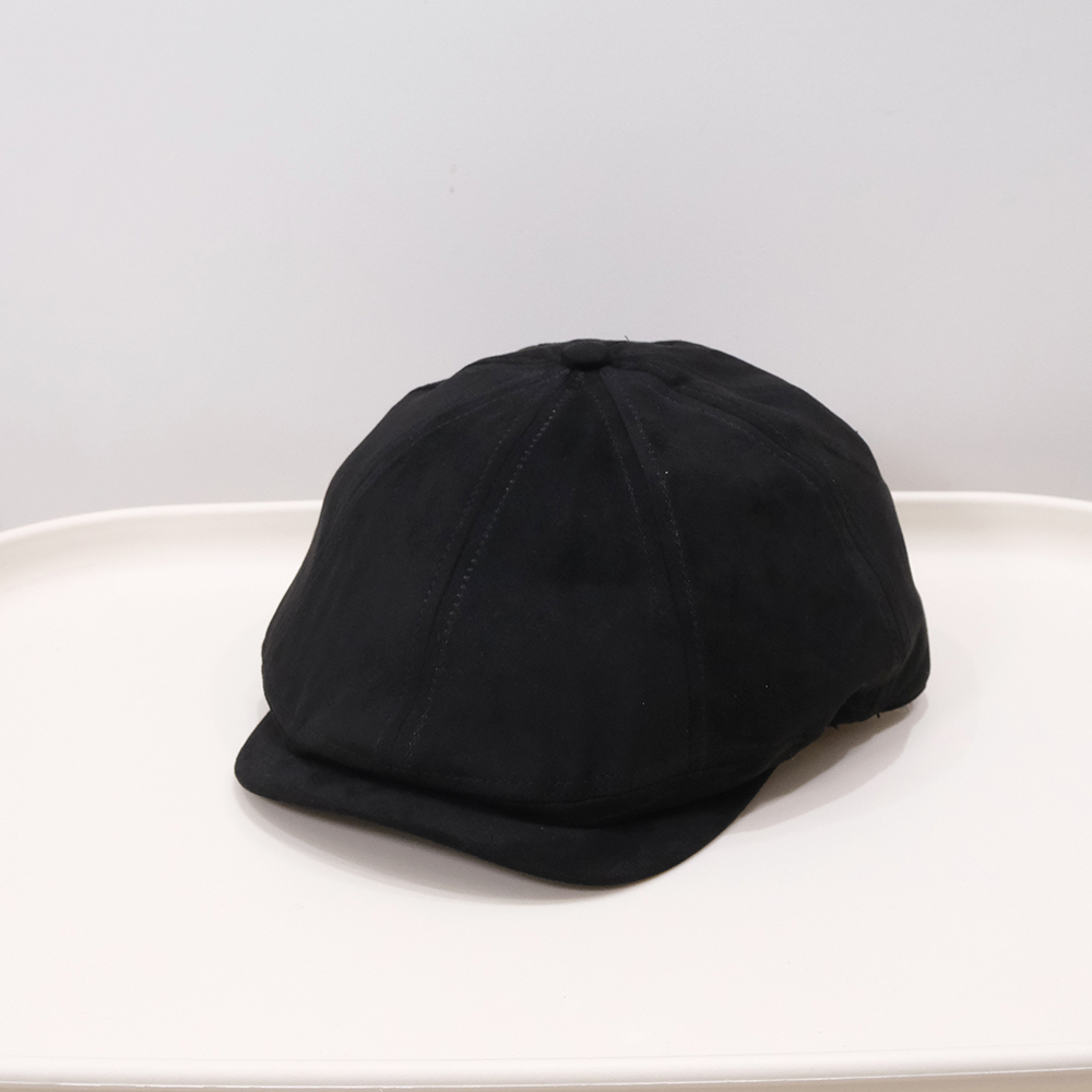 Vintage Fashion Autumn-winter Versatile Brushed Octagonal Brimmed Forward Hat With British Style Solid Color Versatile Casual Baseball Cap Beret photo 2