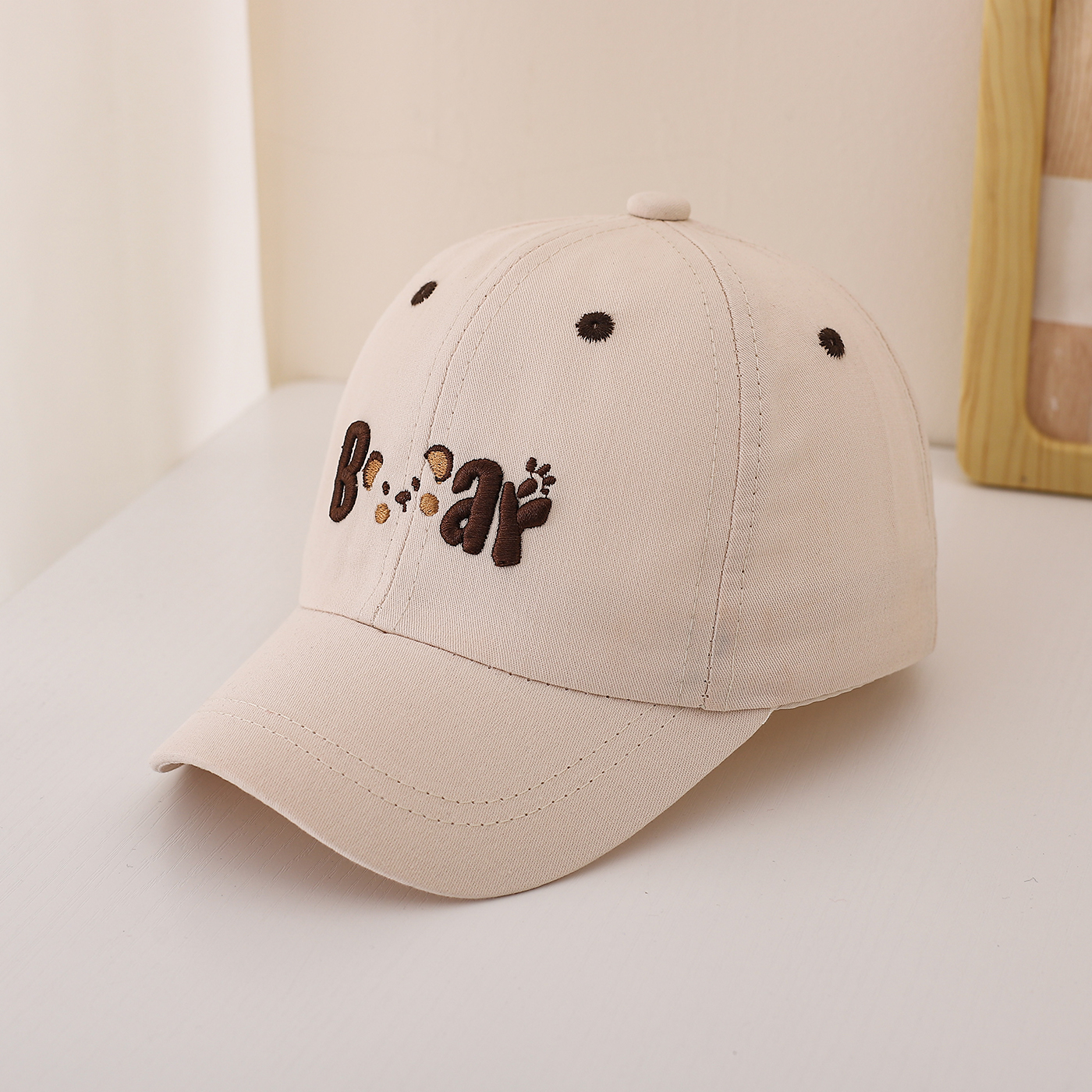 Children's Single-color Simple Cartoon Mouse Letter Embroidery Adjustable Cute And Casual Baseball Cap Suitable For Traveling And Playing photo 4