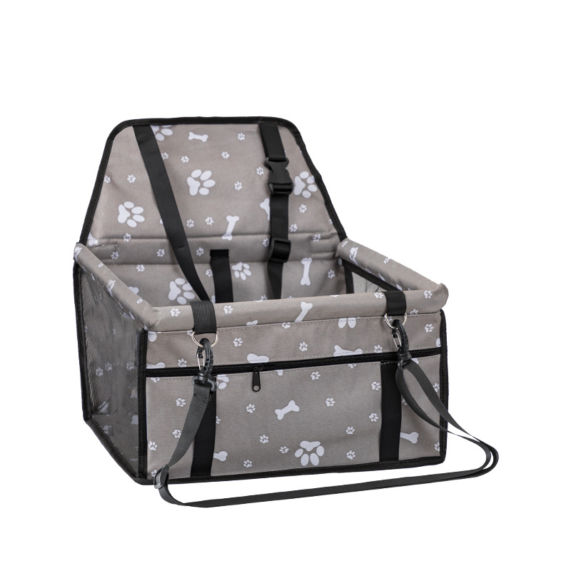 Pet Car Seat, Breathable Foldable Cat Dog Car Booster Seat With Safety Leash & Mesh Window, Waterproof Oxford Cloth Vehicle Travel Basket For Small Medium Dogs & Cats photo 3