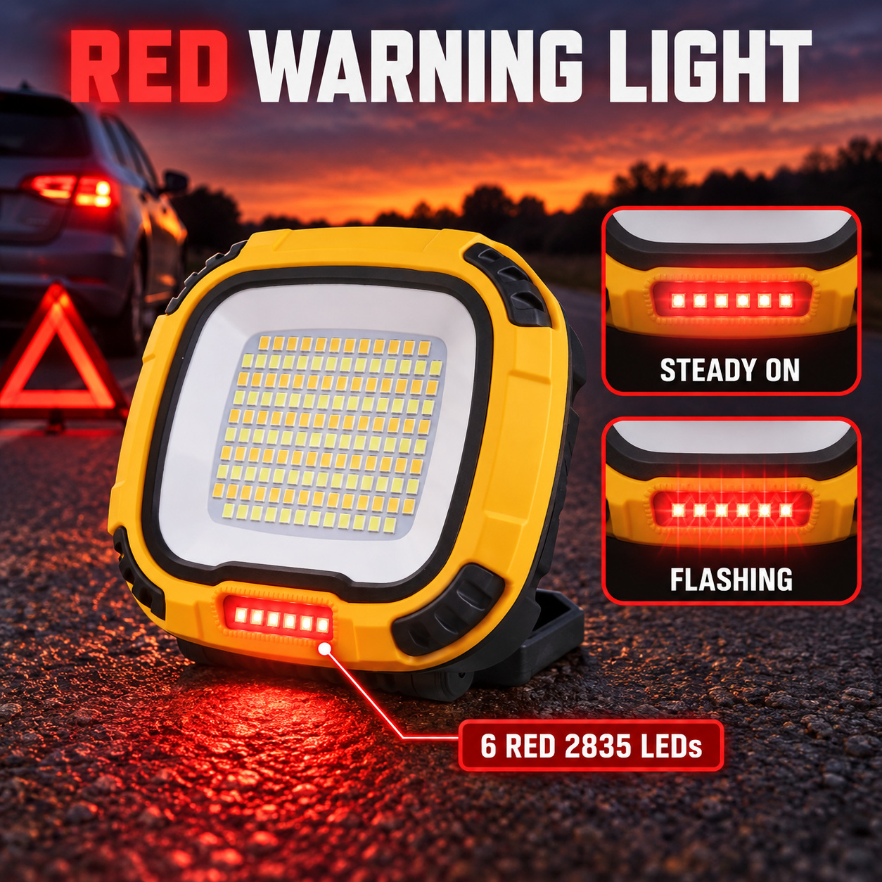 Rechargeable Magnetic Battery Display Type C LED Work Light Base Hanging W892 3 SMD 2835 photo 4