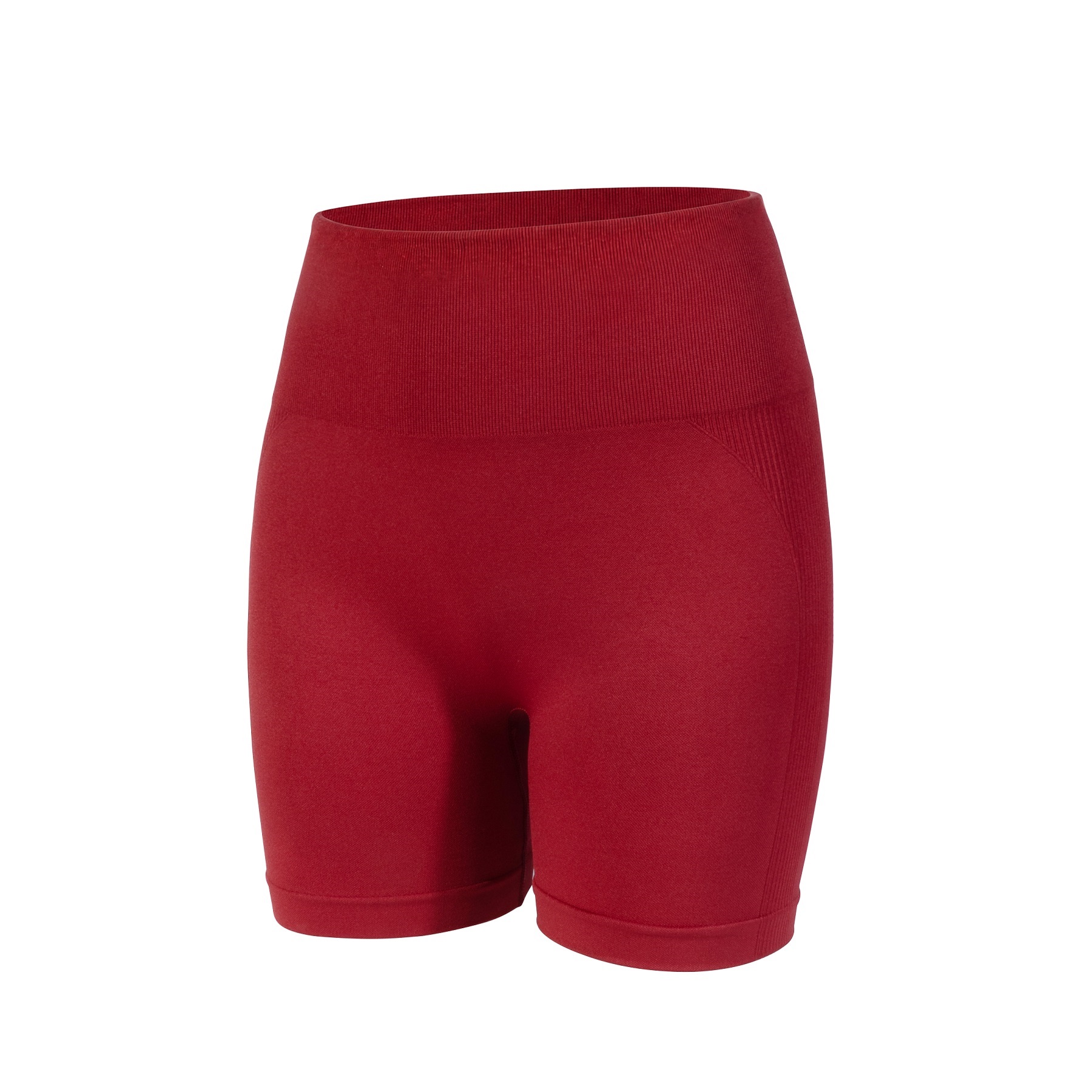 3-pieces Women's Seamless High Waist Biker Shorts, Tummy Control Butt Lifting Yoga Shorts, Ribbed Side Workout Fitness Shorts For Gym Running photo 4