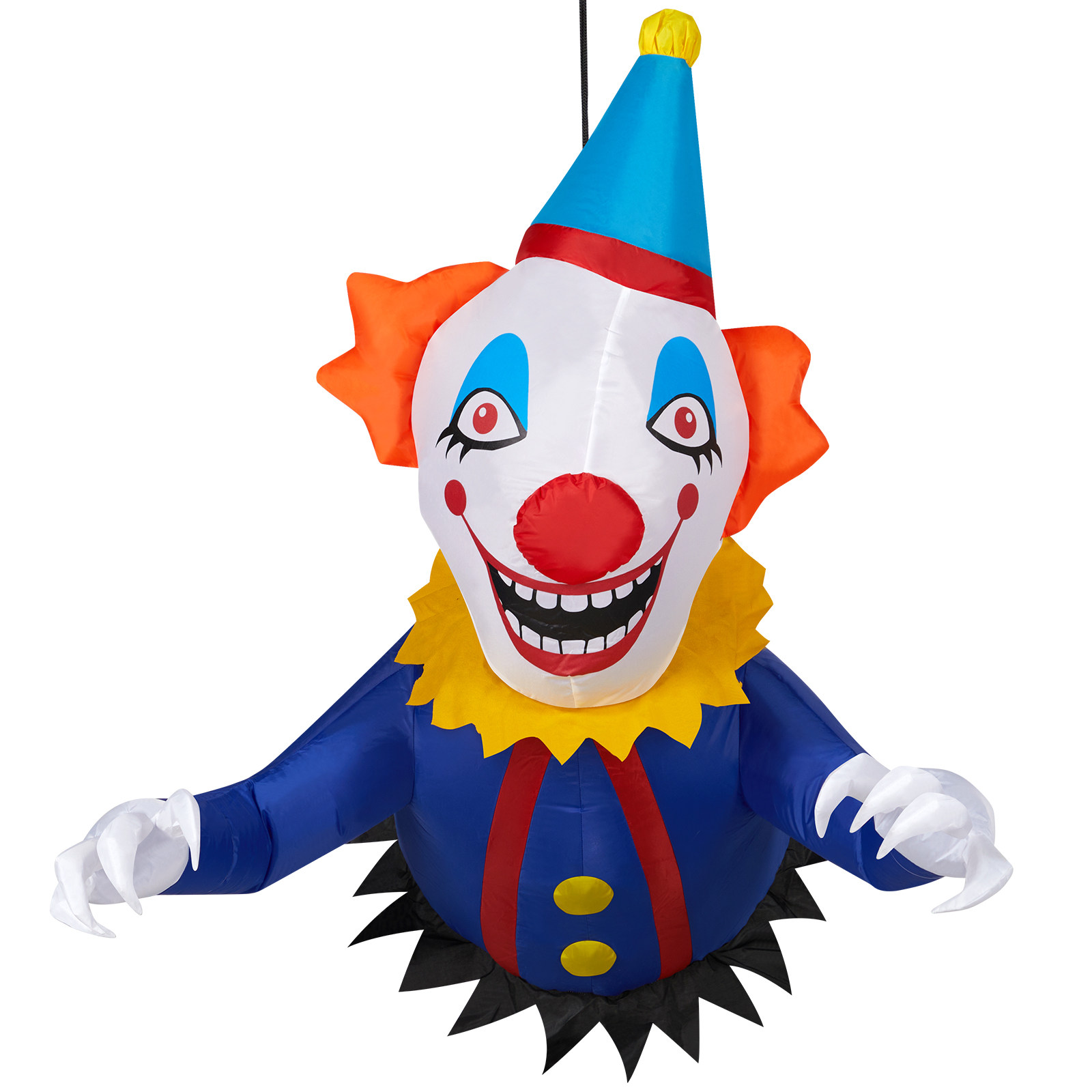 Replace 82852062 3.3 FT Halloween Inflatable Clown Broke Out From Window Outdoor Decorations,Scary Blow Up Decor With Built-in LED Lights For Holiday Party Yard Lawn Garden Decor Indoor Outdoor photo 2
