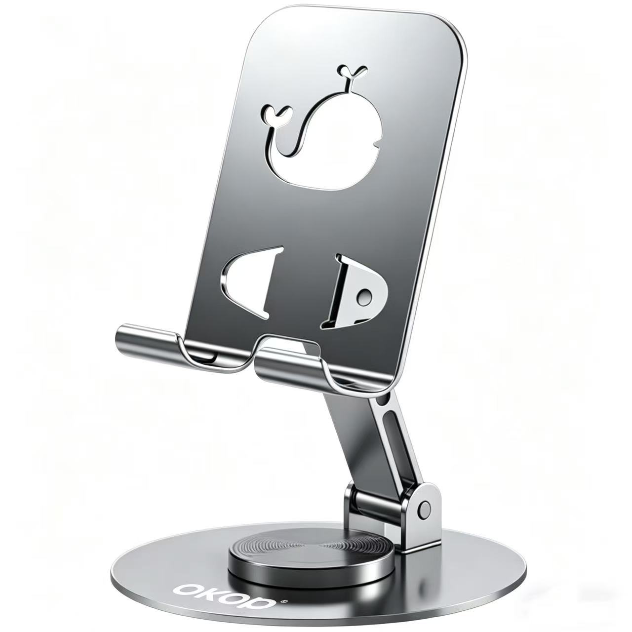KP-934 Metal Desktop Phone Tablet Stand Adjustable Foldable Rotatable Ideal For Streaming Live Broadcasting And Filming In Stock photo 1