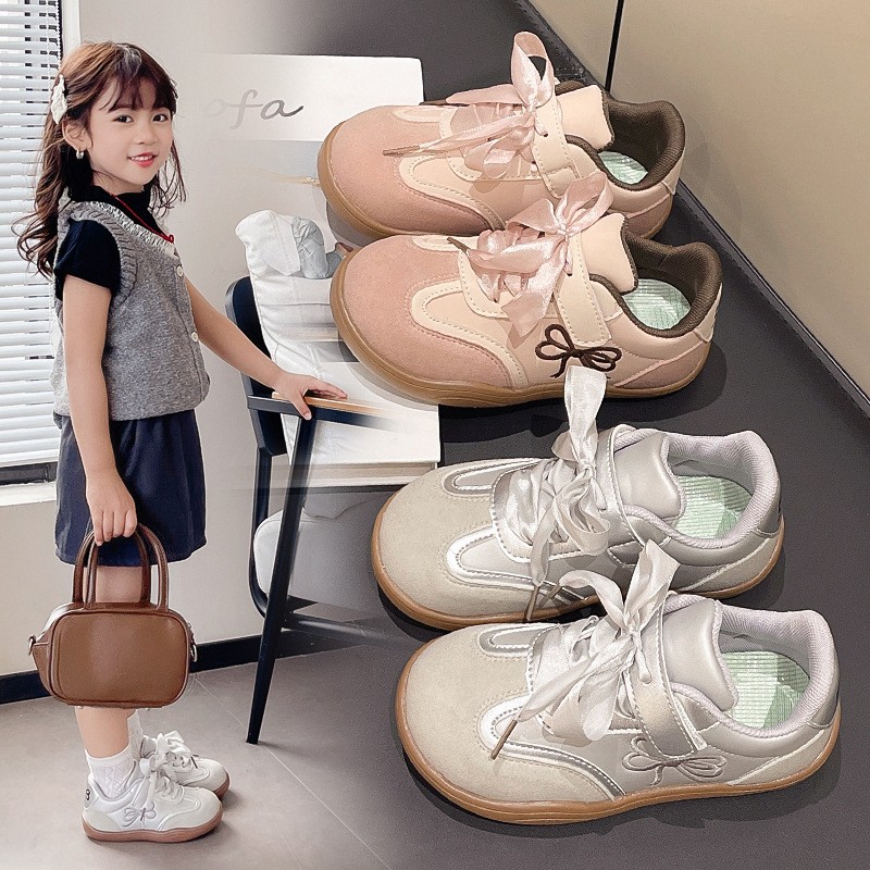 2026 Spring Autumn New Kids Skate Shoes, Breathable German Trainers, Fashion Bow Casual Sneakers For Little & Big Girls photo 5