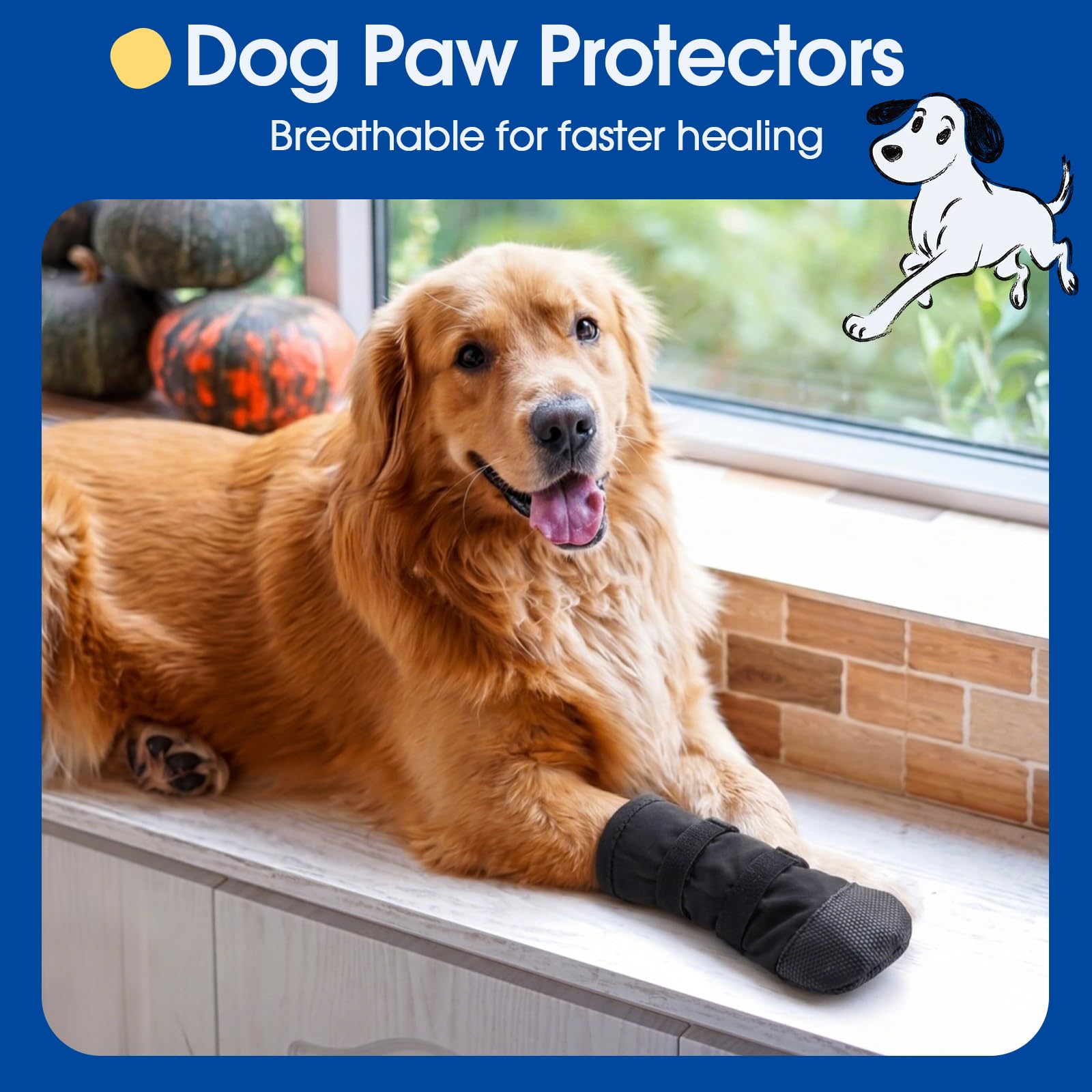 Breathable Dog Recovery Boot For Injured Paw,Anti-Slip Dog Booties  Dog Boot To Prevent Licking Biting And Keep Clean,Adjustable Shoe Paw Wound Protectors For Dogs,Foot Cover For Hot Pavement photo 4