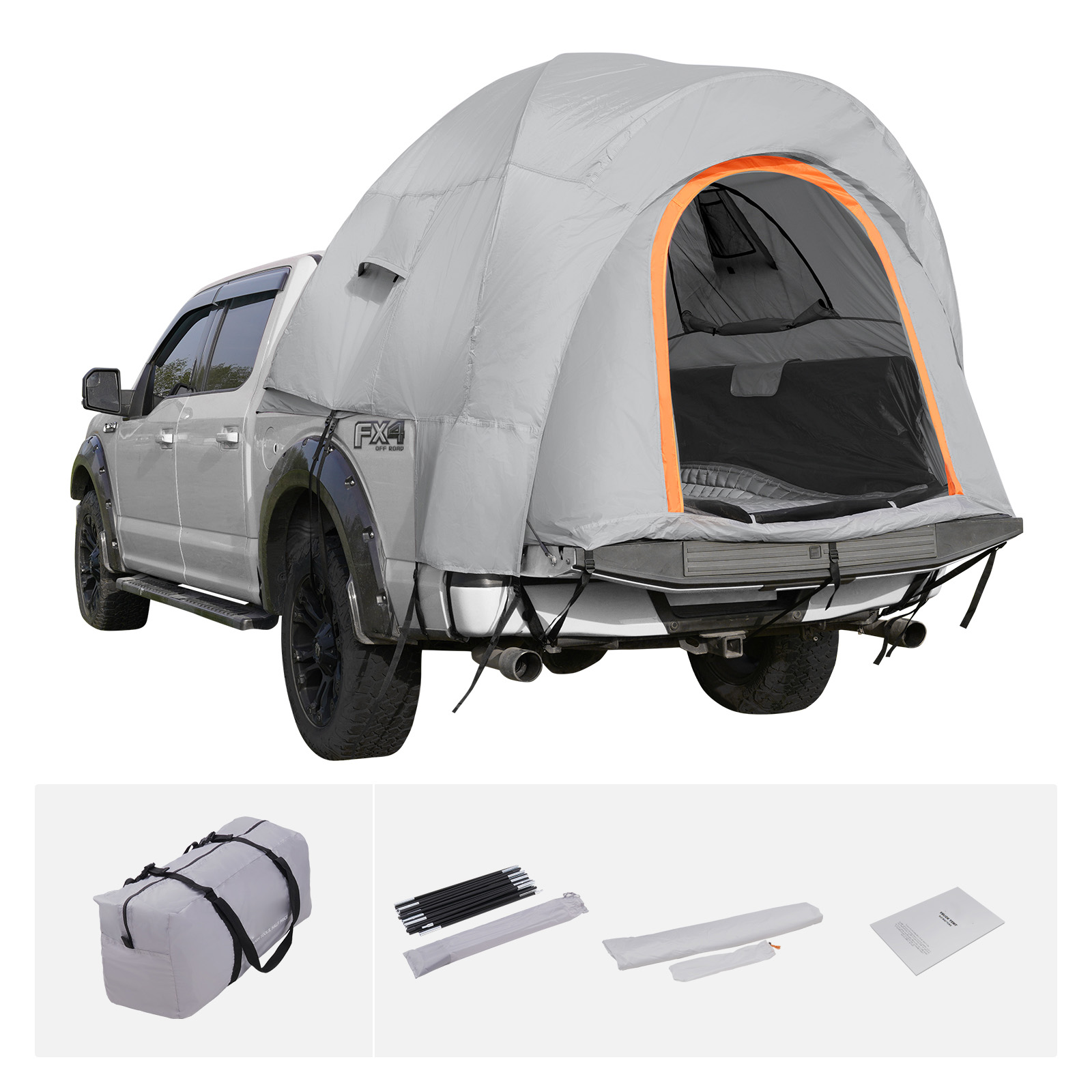 8'x8' SUV Camping Tent, Double Layer PU2000mm Waterproof Rear Tailgate Tent, 6-8 Person Large Capacity Van Hatch Tent With Rain Layer & Carry Bag, Universal Fit For SUV, Minivan, Truck, Jeep Wrangler photo 1