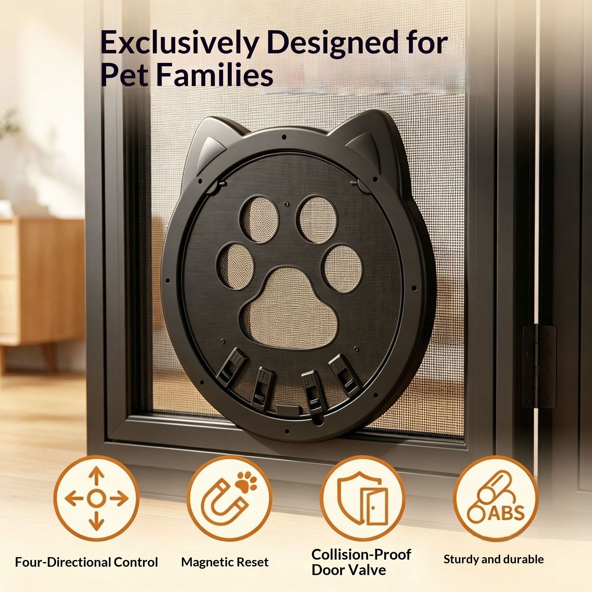 Directional Pet Door With 4-Way Lock photo 1