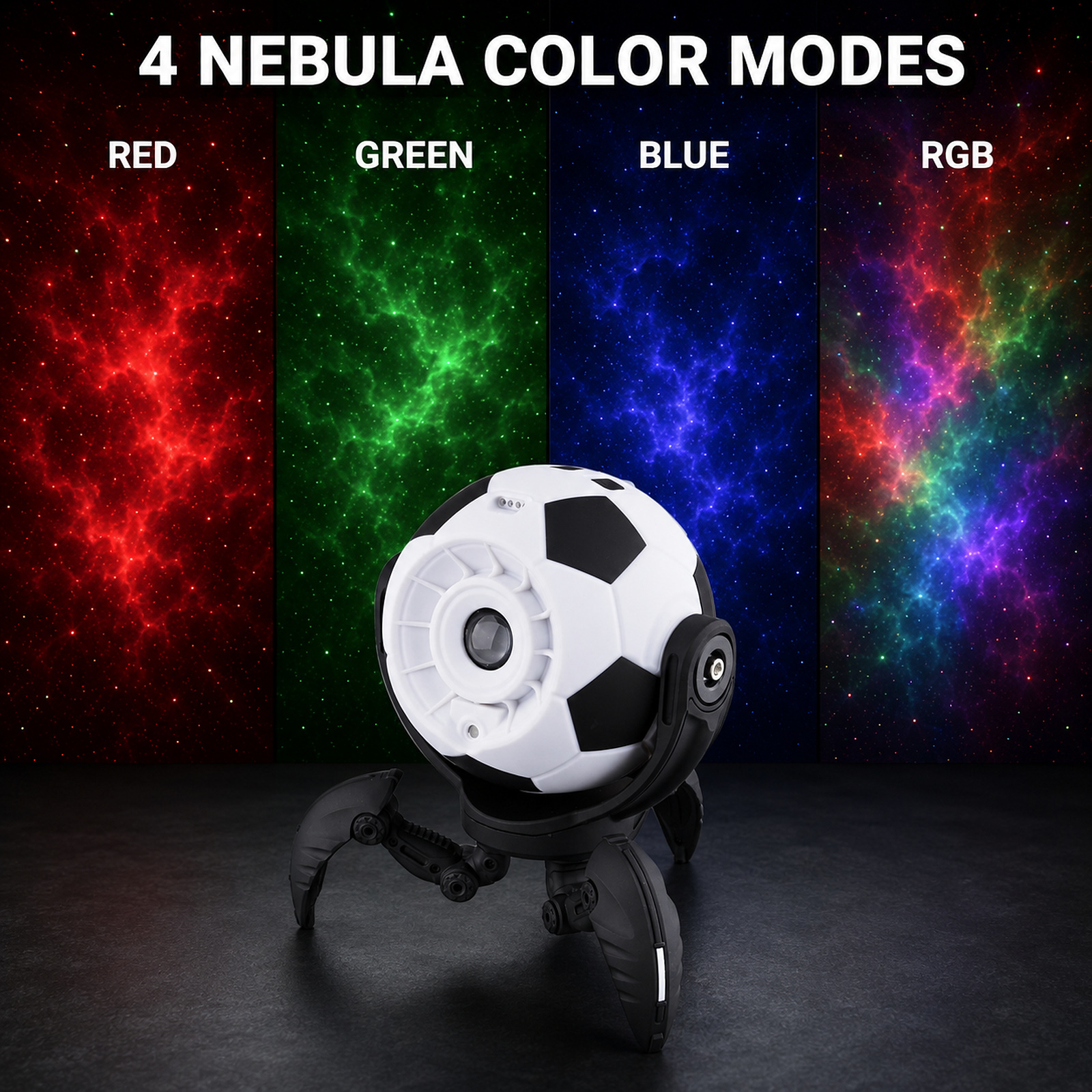 Solar Powered Rechargeable Battery Display Power Bank Function LED Night Light D79 White RGB Laser photo 8