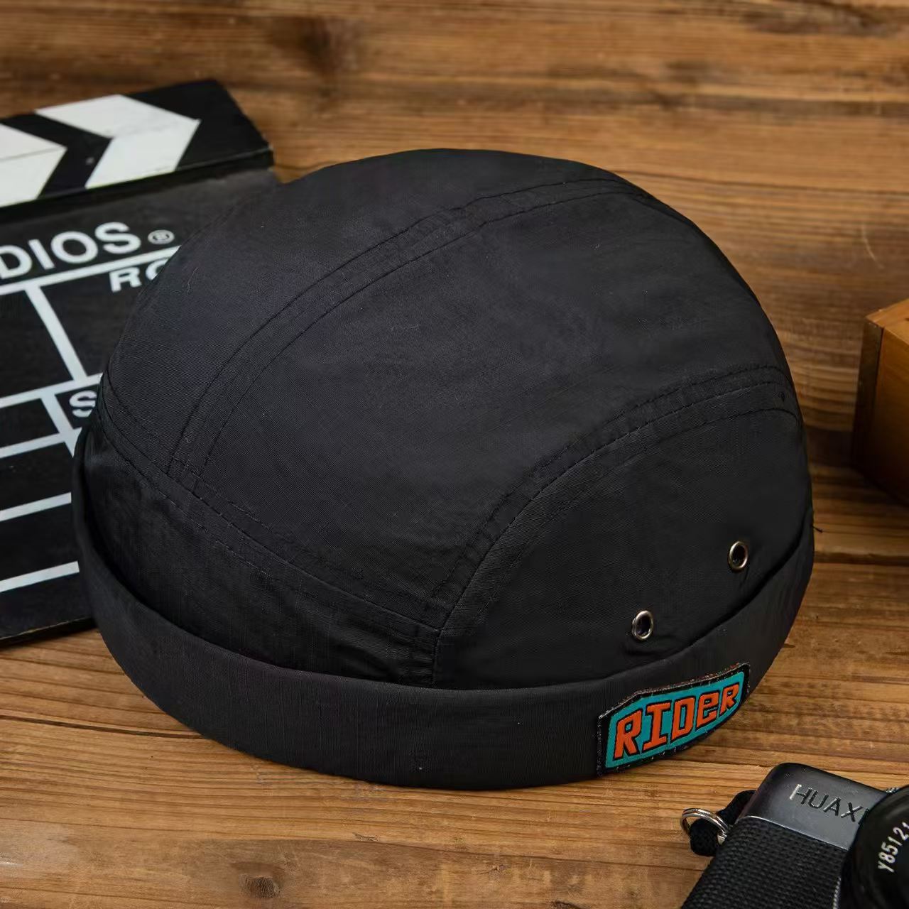 Japanese-style Thin-brimmed Straw Hat With Patch Lettering, Breathable Mesh, Casual And Versatile Hip-hop Felt Hat photo 1