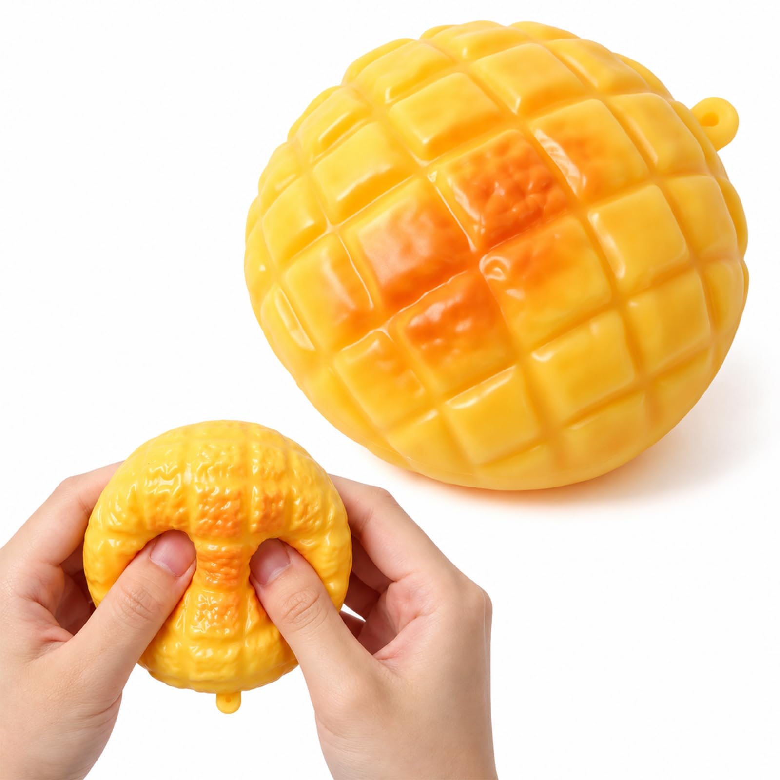Crunchy Pineapple Bun ,ASMR , Squishy Toys For Adult Crunchy  Crunchy Pineapple Squishy Toy,Relieve Anxiety,Asmr Bead Filled,Fruit Squeezing Fun photo 1