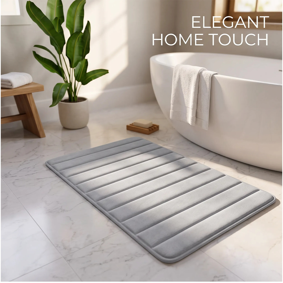 MEMORY FOAM BATH MAT PEDESTAL SET NON SLIP TOILET BATHROOM CONTOUR RUGS 3 PIECE photo 8