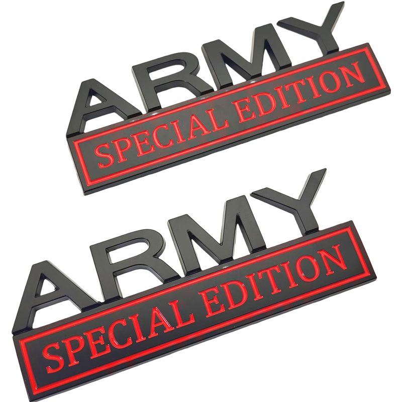 2pack Army Special Edition Emblems, Army Car Emblem 3D Badge Decal Car Truck SUV,Refrigerator Sticker,Window Display Stickers photo 4