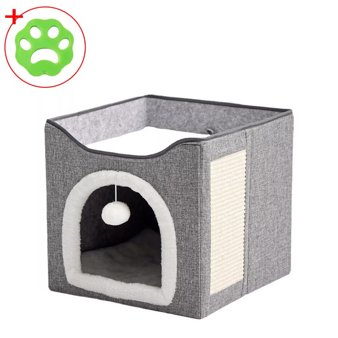 Pet Foldable Storage Cat Shelter Three-dimensional Cage With Cat Scratching Pad photo 8