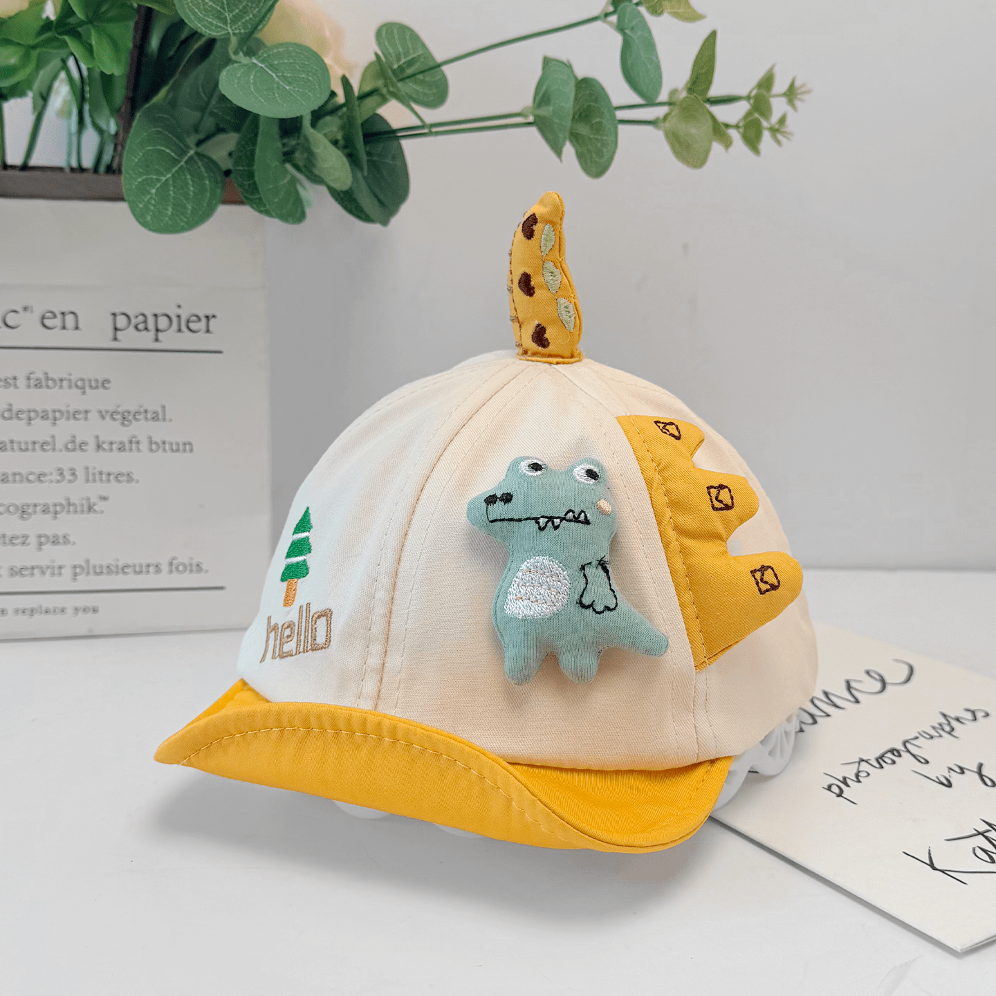 Three Dimensional Cartoon Baby Dinosaur Soft Cap With Brim And Earflaps Summer Autumn Lightweight Style Fashionable photo 5