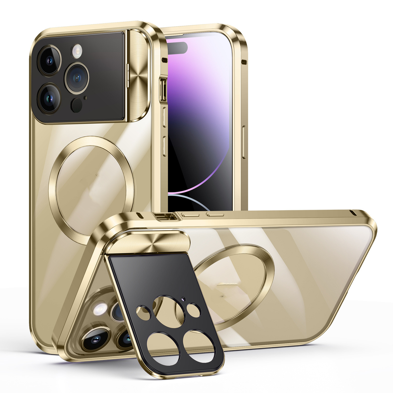 Metal Frame Phone Case Backboard Single-sided Large Window Bracket Suitable photo 6