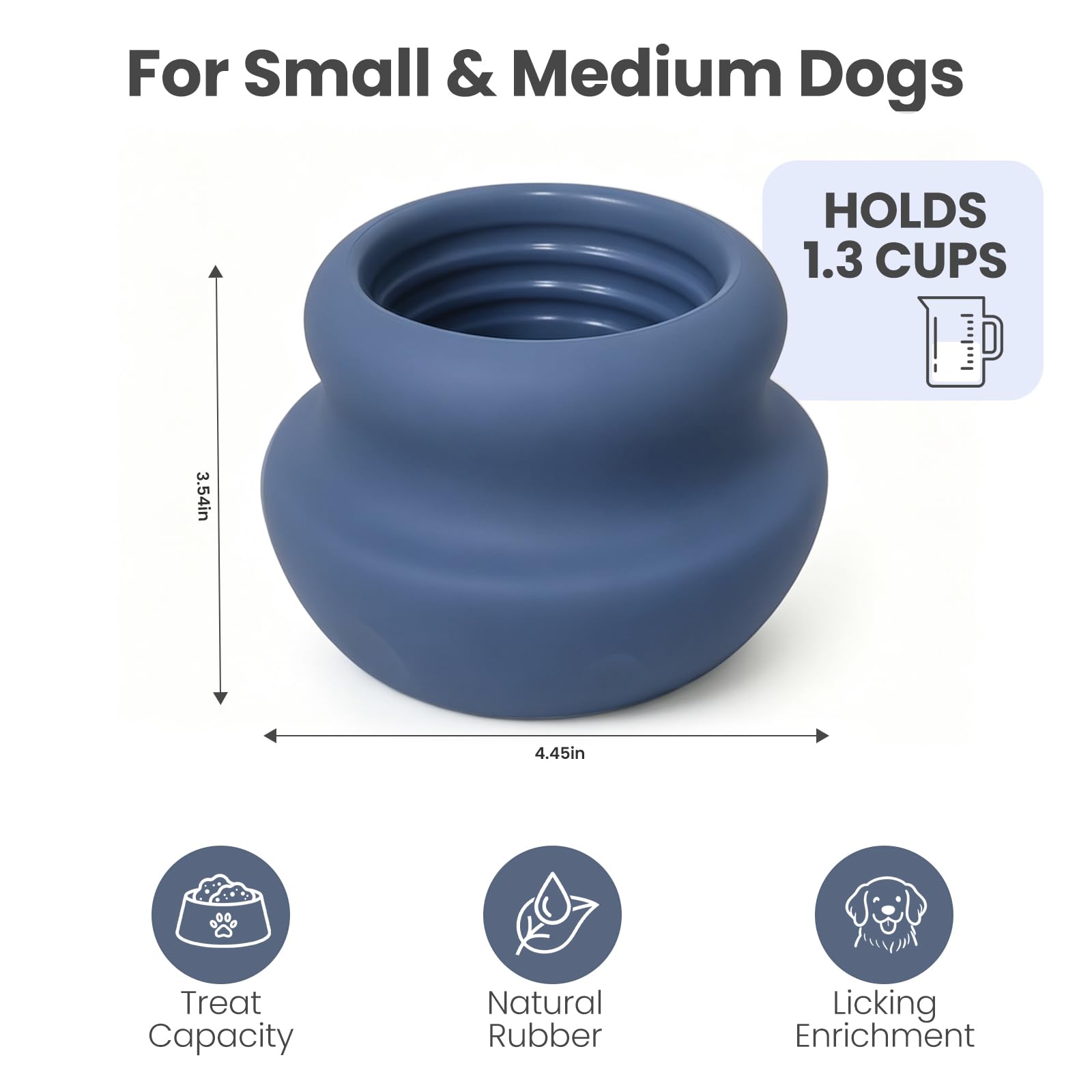 Dog Enrichment Lick Toy, Stuffable  Lick Treat Bowl Freeze Bone, Wobbly, Textured Interior, Slow Feeder, Dishwasher Safe, Helps Ease Anxiety, Interactive Toy, Beef Scented photo 8