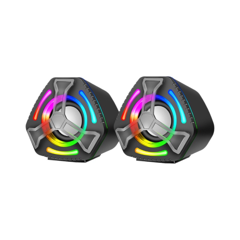 New Cross-border Usb Computer, Light Up, Small Speaker, Wired Notebook, Desktop, Heavy Subwoofer, RGB Speaker photo 1