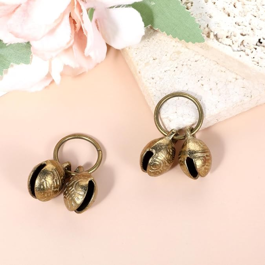 Copper Bell For Dog Collar, 4 PCS Brass Dog Bells Extra Loud Collar Bell For Pet Tracking Anti Lost Training Pets Pendant Accessories Anti Theft Bells For Little Dogs photo 2