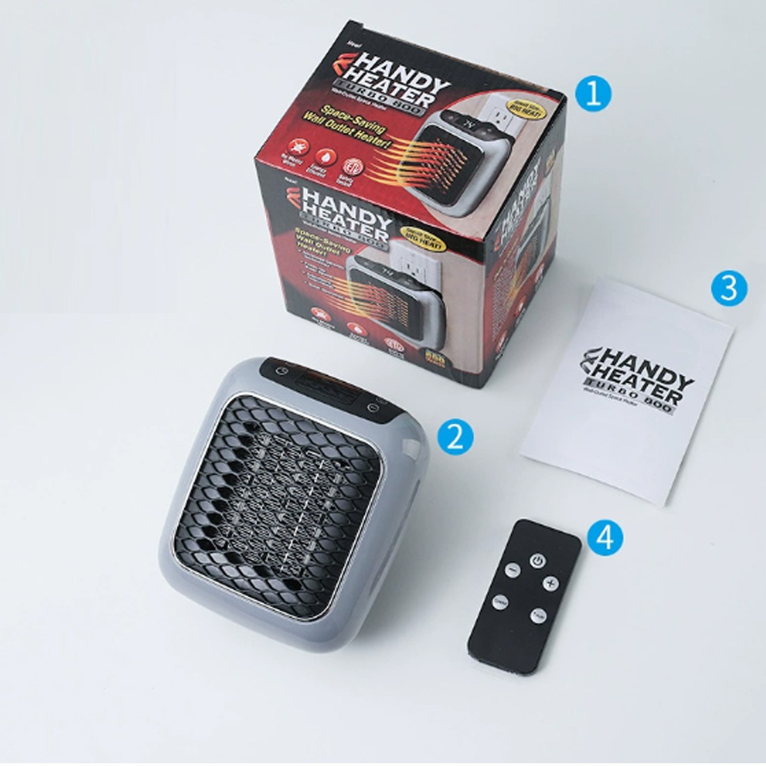 800W Electric Space Heater Low Energy Ceramic Fast Heating Fan Heater Portable photo 2
