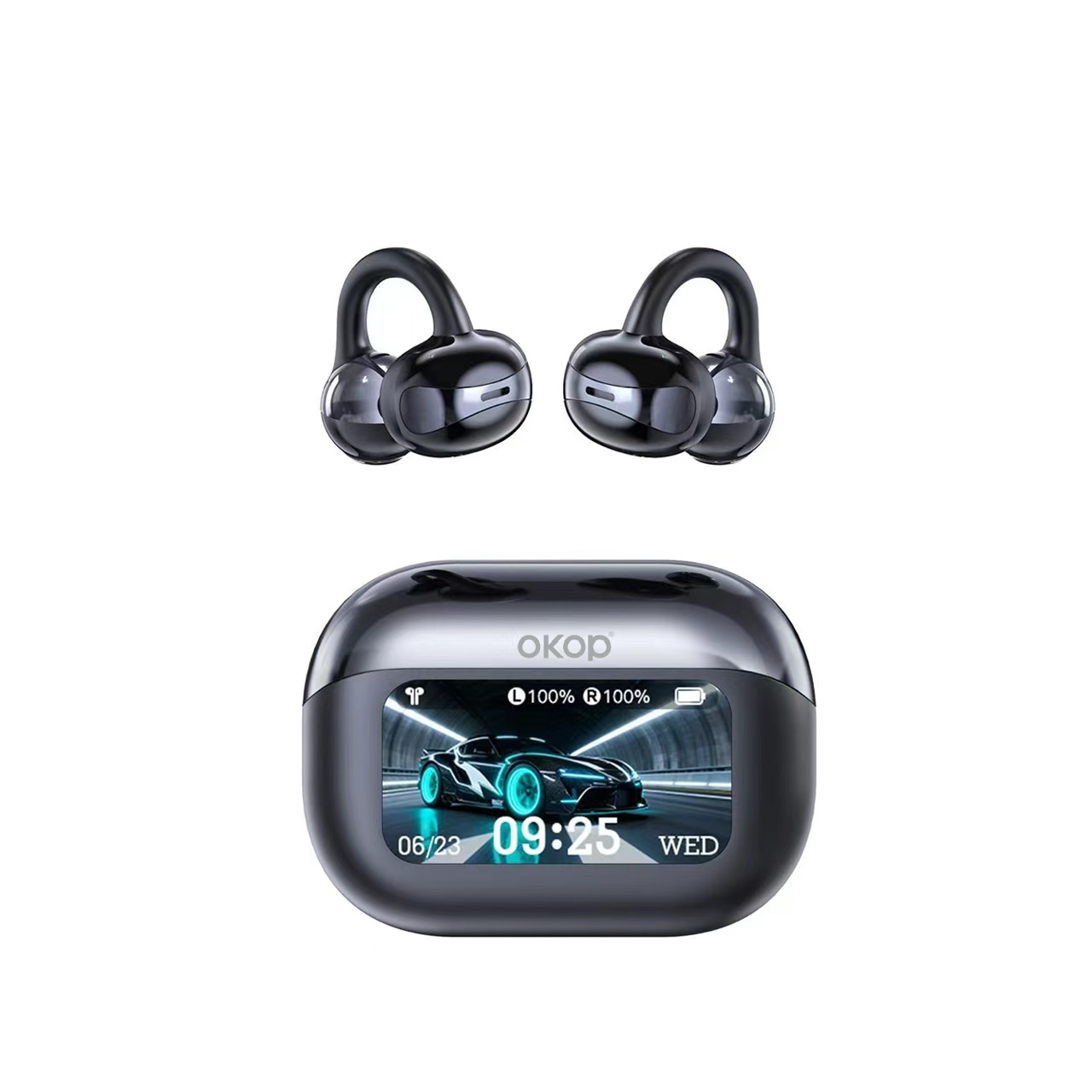 KP-112 Best-selling Wireless Bluetooth Ear-Clip Headphones AI Translation Music Gaming Low Latency In Stock photo 5