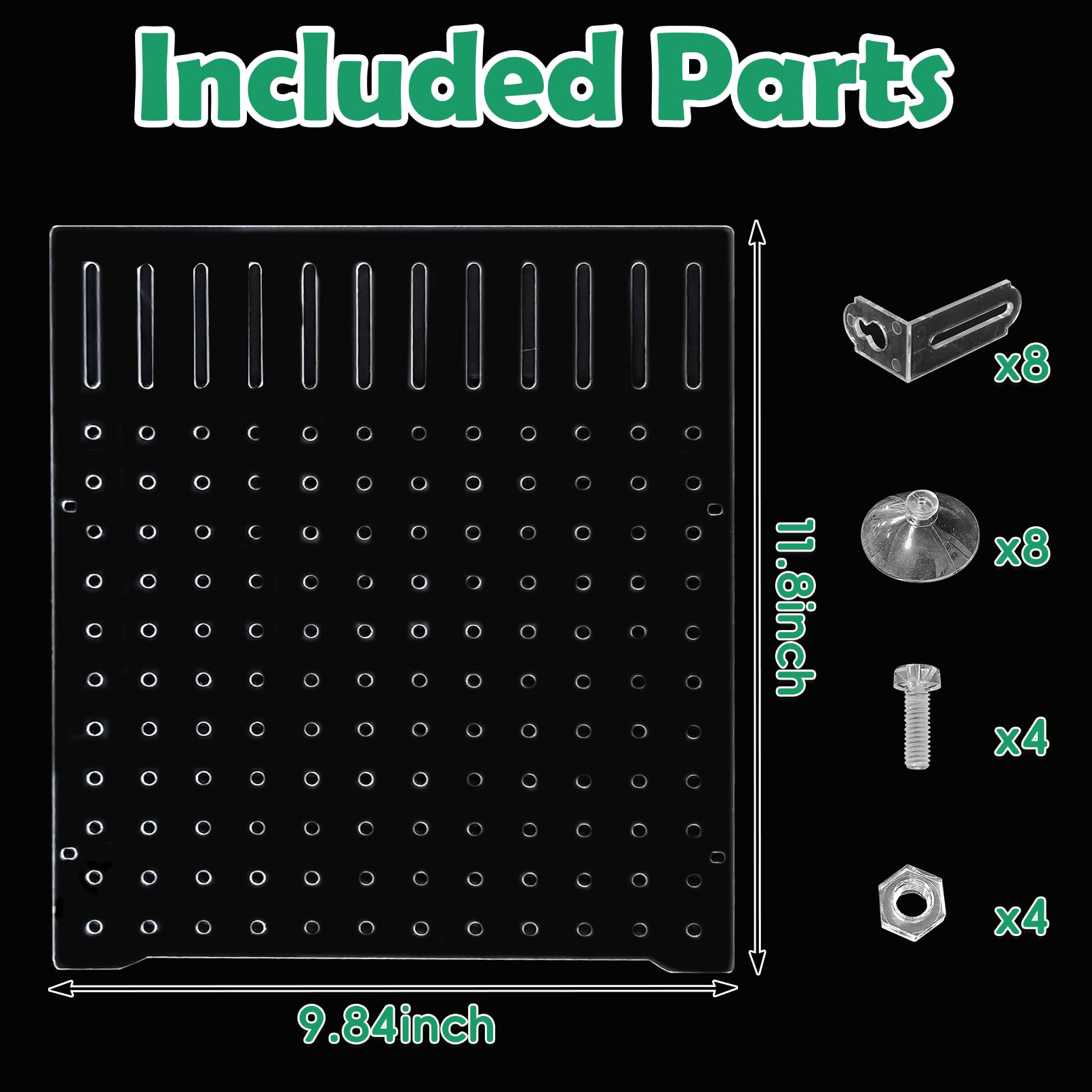 Fish Tank Divider Acrylic Aquarium Divider With 8 PCS Suction Cups, Transparent Fish Tank Separator For Betta Fish photo 3