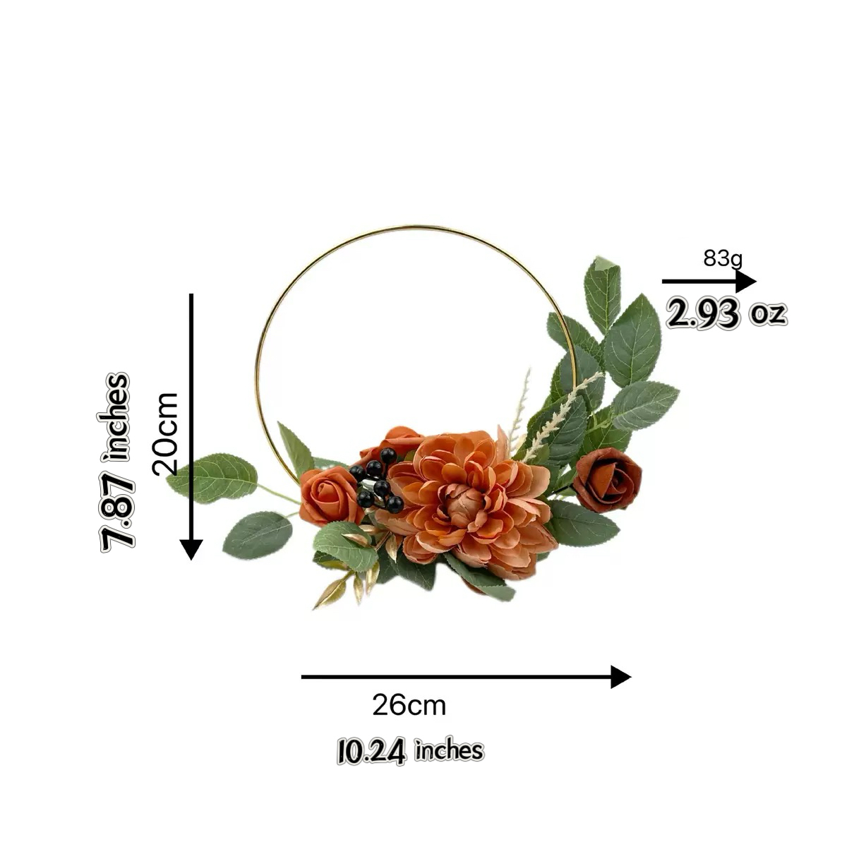 Artificial Floral Hoop Decor For Weddings, Parties & Home photo 2