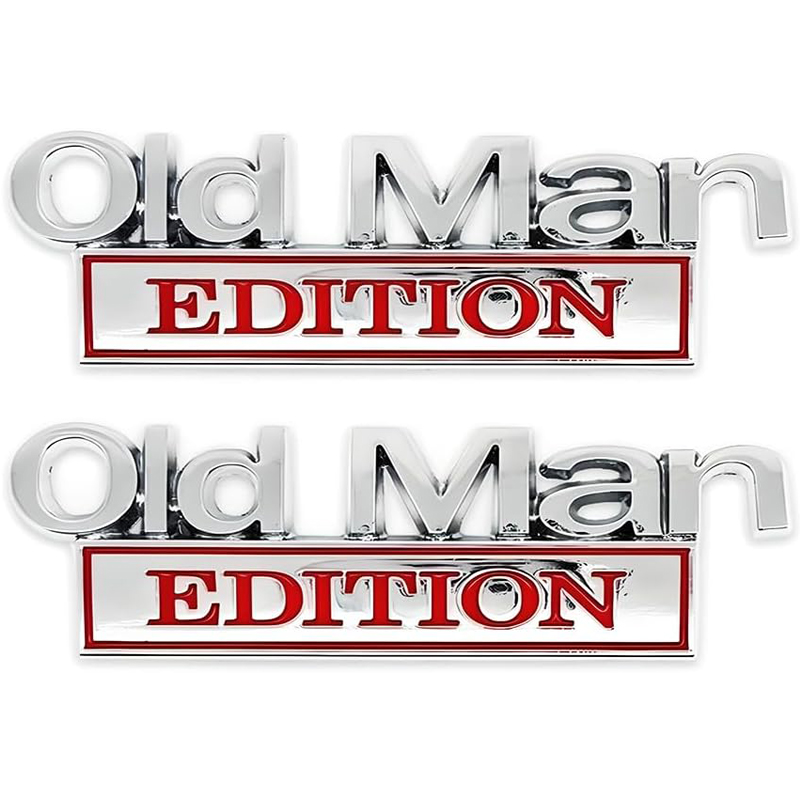 2pack Old Man Edition Emblems, Seabee Emblem 3D Badge Decal Car Truck SUV,Refrigerator Sticker,Window Display Stickers,Bicycles, Laptops, Fridges photo 3