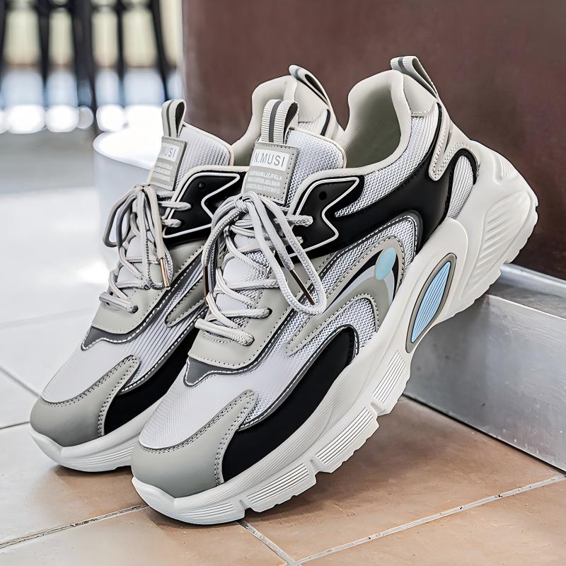 2026 Summer New Men's Breathable Mesh Sneakers, Trendy Versatile Thick Sole Casual Dad Shoes photo 1
