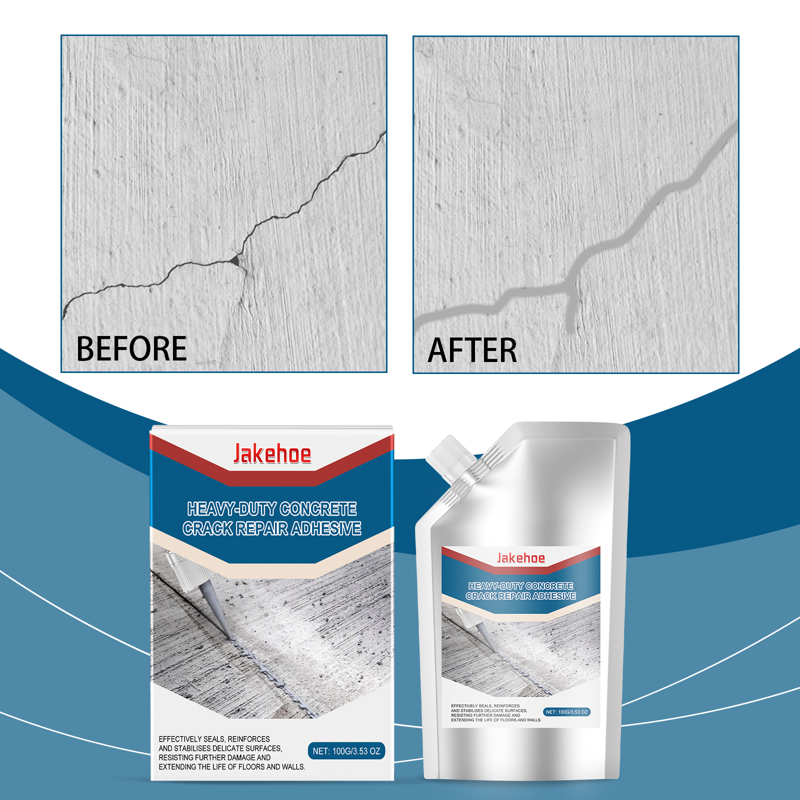 Crack Repair Adhesive 1 00g 1box photo 3