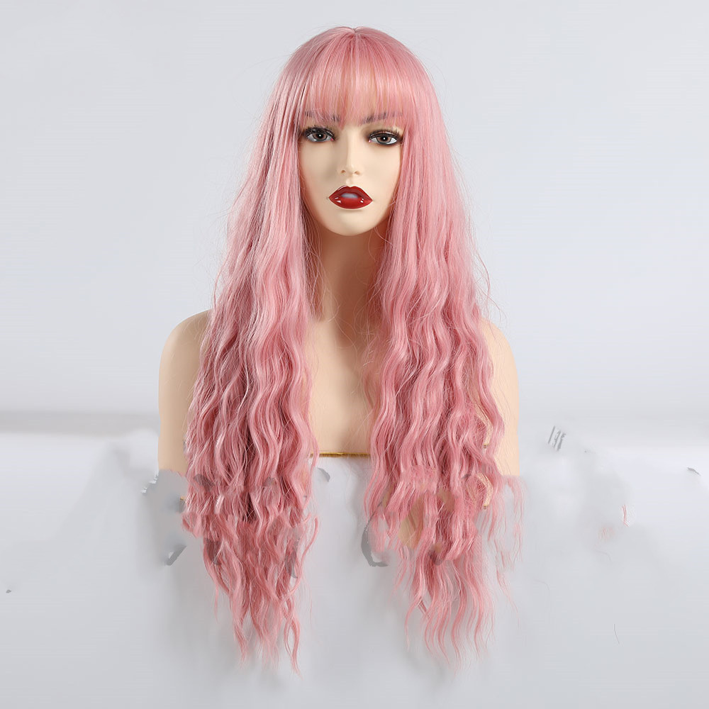 Wig Women's  Bangs Wavy Long Curly Hair photo 2