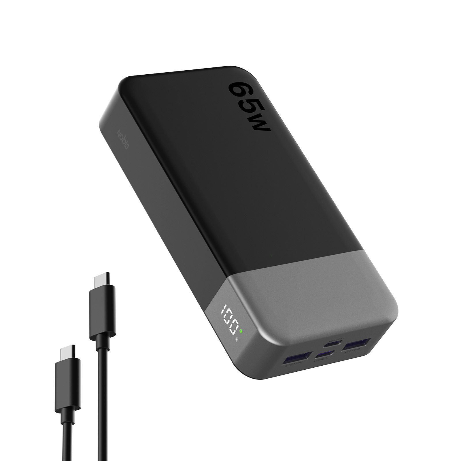 N Obis Portable Charger, 65W PD Fast Charging 20000mAh Type-C Small Compact Power Bank For Phone, Tablet, Laptop photo 4