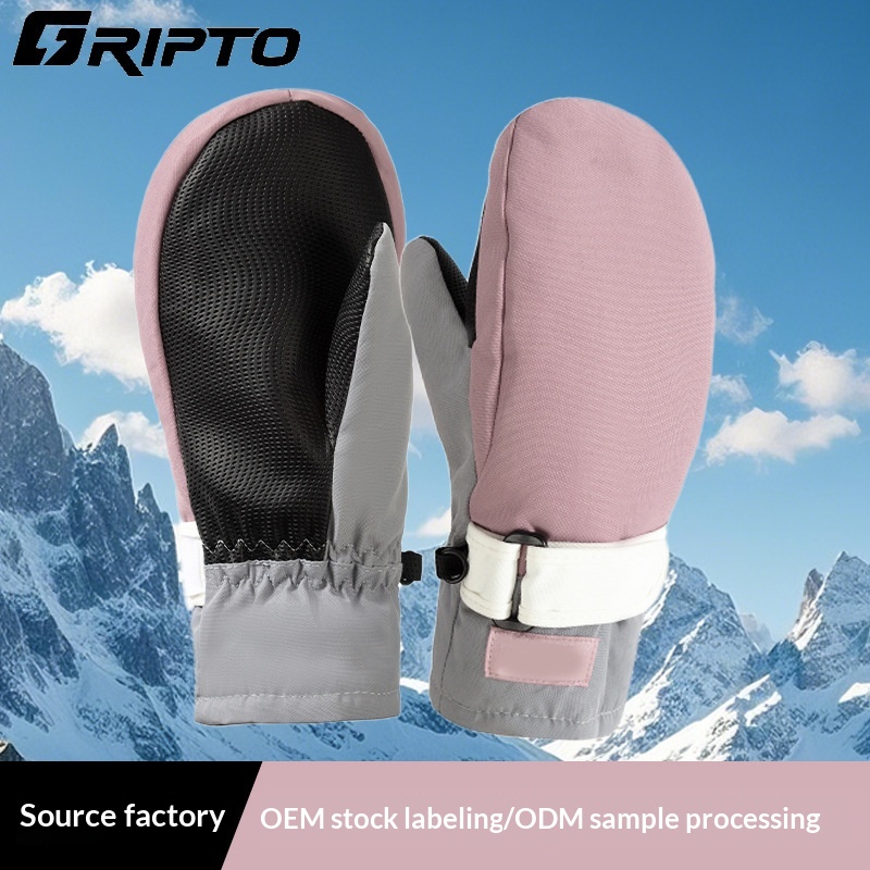 Children's Ski Gloves, Snowboard Gloves, Waterproof, Full-Finger, Five-Finger Liner, Wrist Protection, Warm, Fleece-Lined, Outdoor Professional photo 1