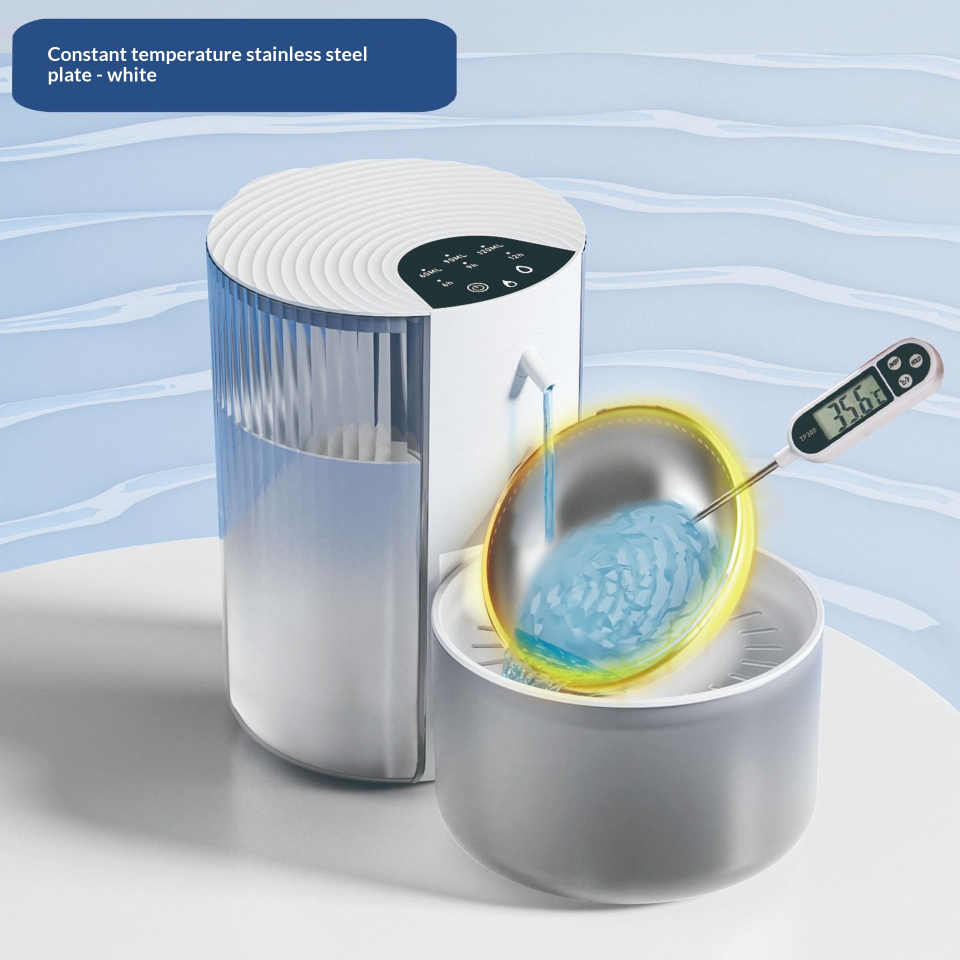 Smart Constant-Temperature 3L Pet Water Fountain With Clean-Water Separation & Tipping Mechanism. photo 5