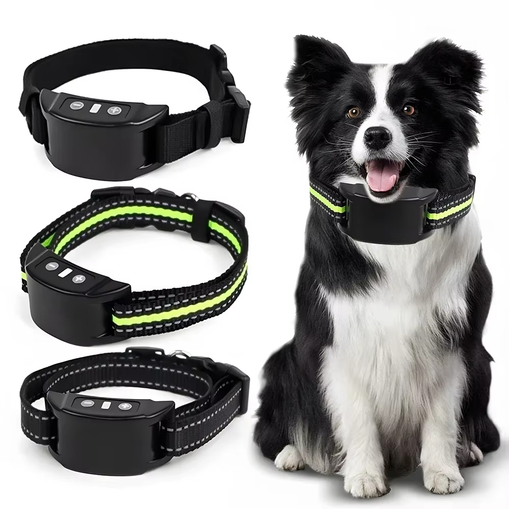 Dog Collar USB Rechargeable Trainer Electric Vibration Shock Beep Dog Training Collar Anti Barking Device Automatic Anti Bark photo 1