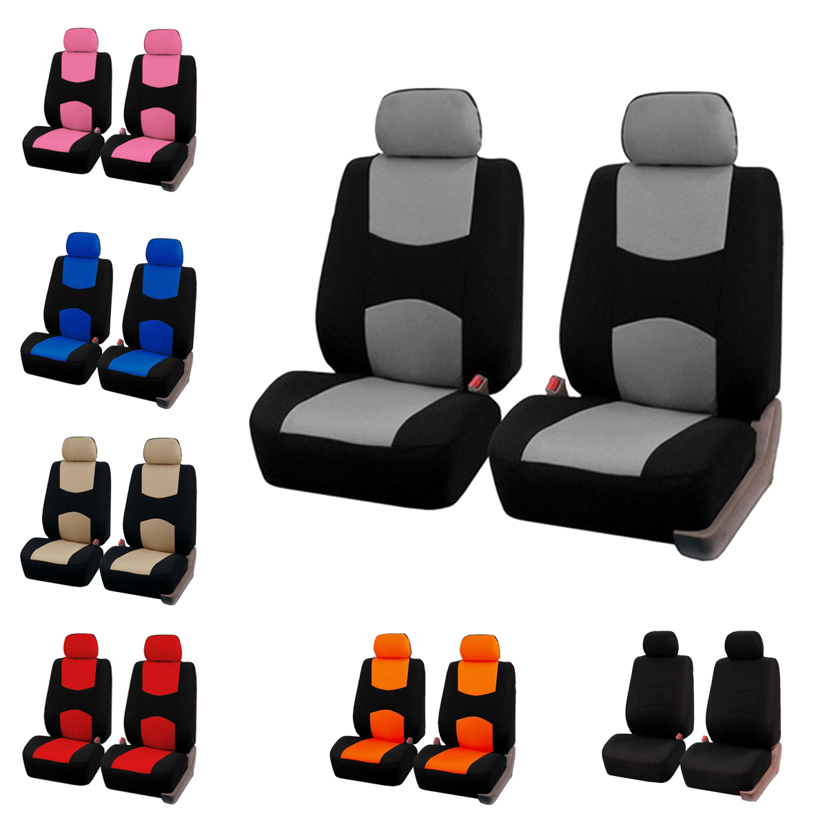 2 Front Car Seat Covers, 2mm Thick, Classic And Durable, Suitable For Small, Medium, And Large Cars, SUVs, And All Seasons photo 1
