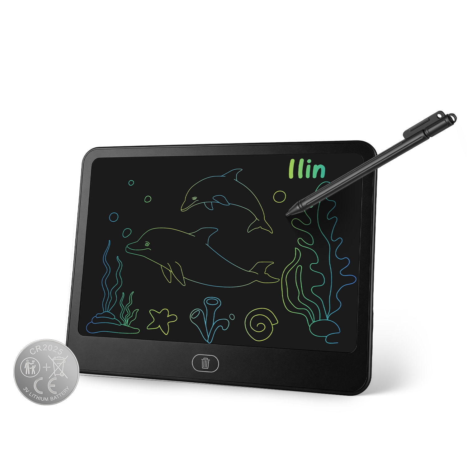 LCD Writing Tablet For Kids, Reusable Doodle Board With Stylus & Lock Function, One-Touch Erase Drawing Pad For Boys Girls Toddler Travel Learning Toys photo 2