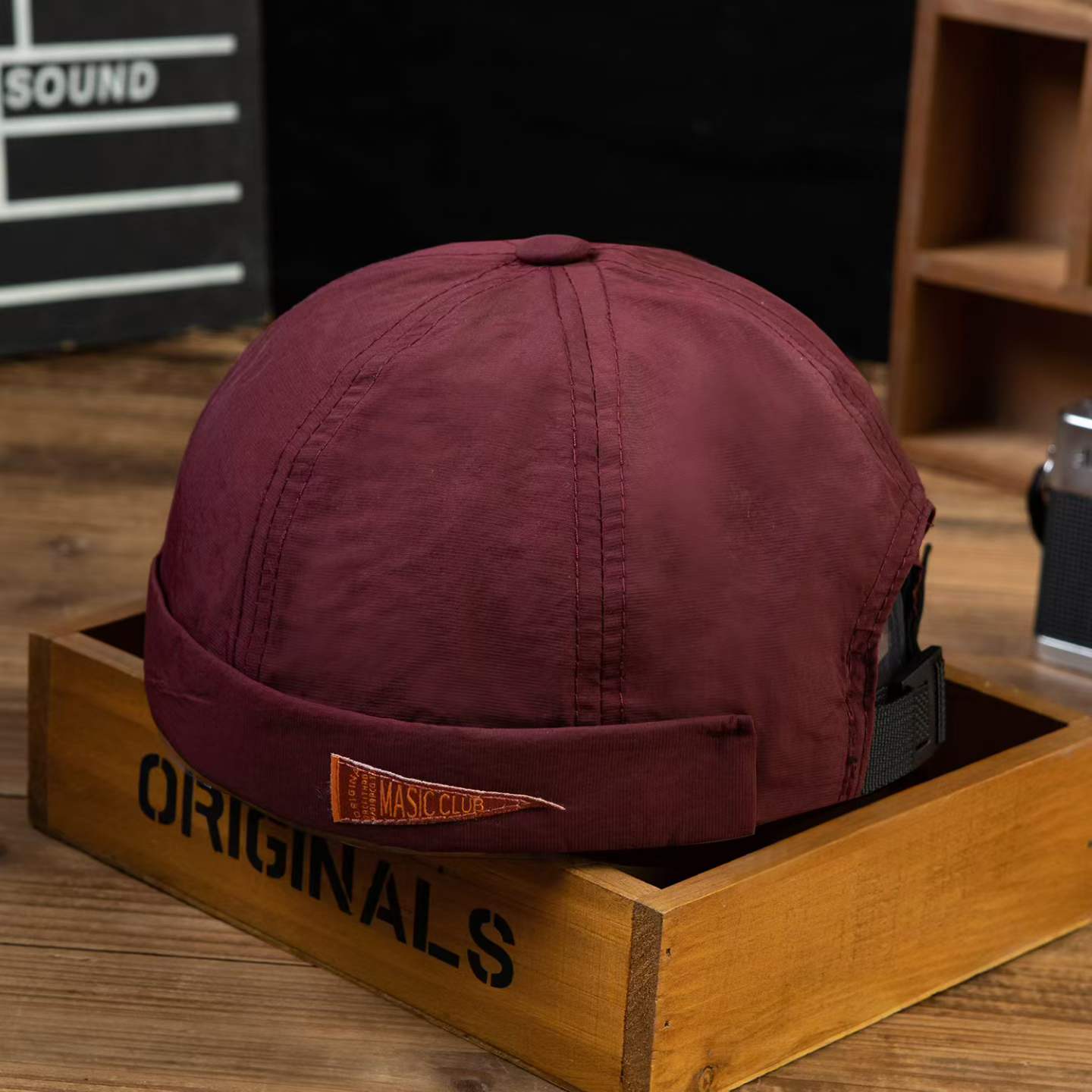 Japanese-style Quick-drying Breathable Fabric Triangular Logo Master Cap With Rolled Brim And Soft Top Without Brim - Hip-hop Hat photo 4