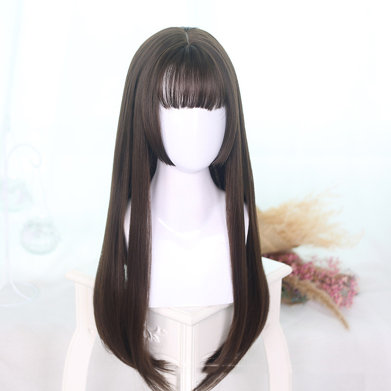 Wig Women's Black Long Straight Net Red Lolita photo 3