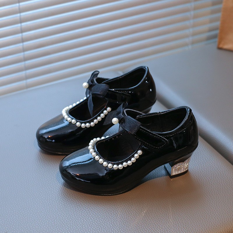 2026 Summer New Girls Block Heel Princess Shoes, Stylish Kids Loafers, Versatile Leather Dress Shoes For Little Girls photo 3