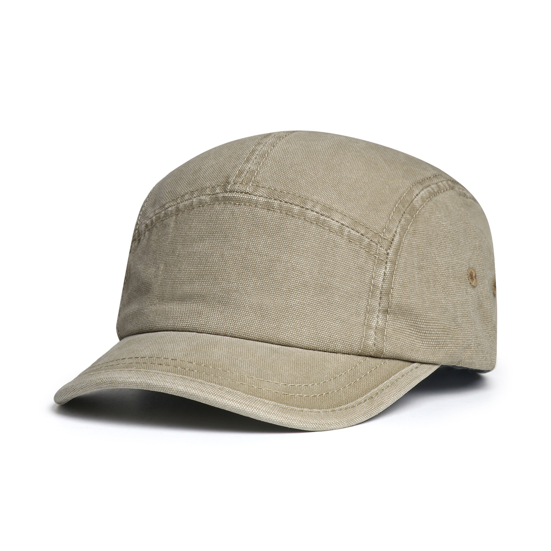 Fashionable And Simple Light Board Water-washed Distressed Baseball Cap With Short Brim, Five-piece Construction, Workwear Style Hat For Outdoor And Daily Casual Wear photo 4