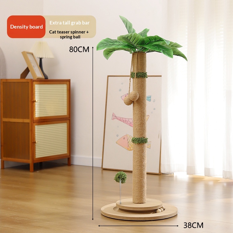 Cat Climbing Frame With Solid Wood Scratching Board, Durable Scratch-Resistant Cat Teaser Stick, Not Easy To Shed Debris, Cat Toy, Pet Supplies, Cross-Border Hot Seller photo 2