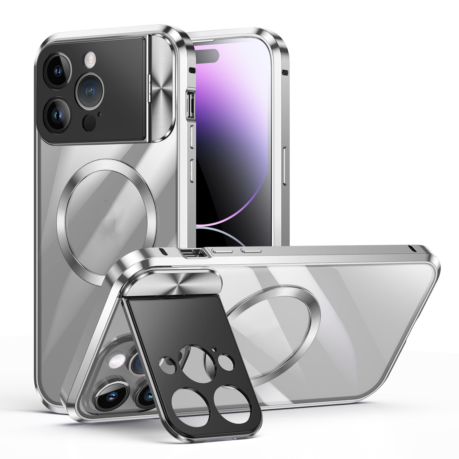 Metal Frame Phone Case Backboard Single-sided Large Window Bracket Suitable photo 4