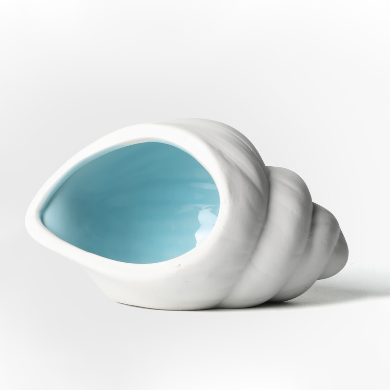 Ceramic Aquarium Cave For Betta Fish Tank Decor, White Conch Shell Hideout, Smooth Glaze Fish Tank Accessories & Decorations For Betta Fish, Shrimp, Pleco photo 2